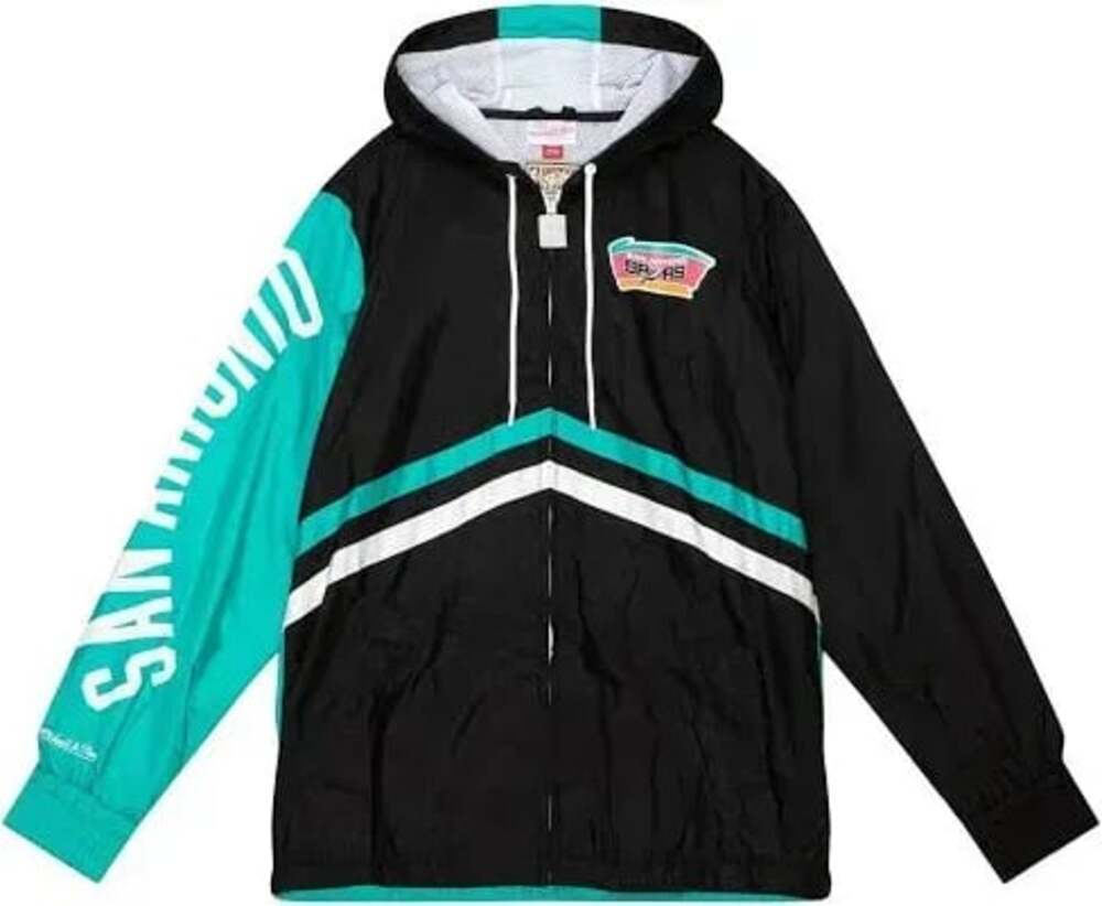 San Antonio Spurs NBA Hardwood Classics Full-Zip Windbreaker Jacket BRAND NEW